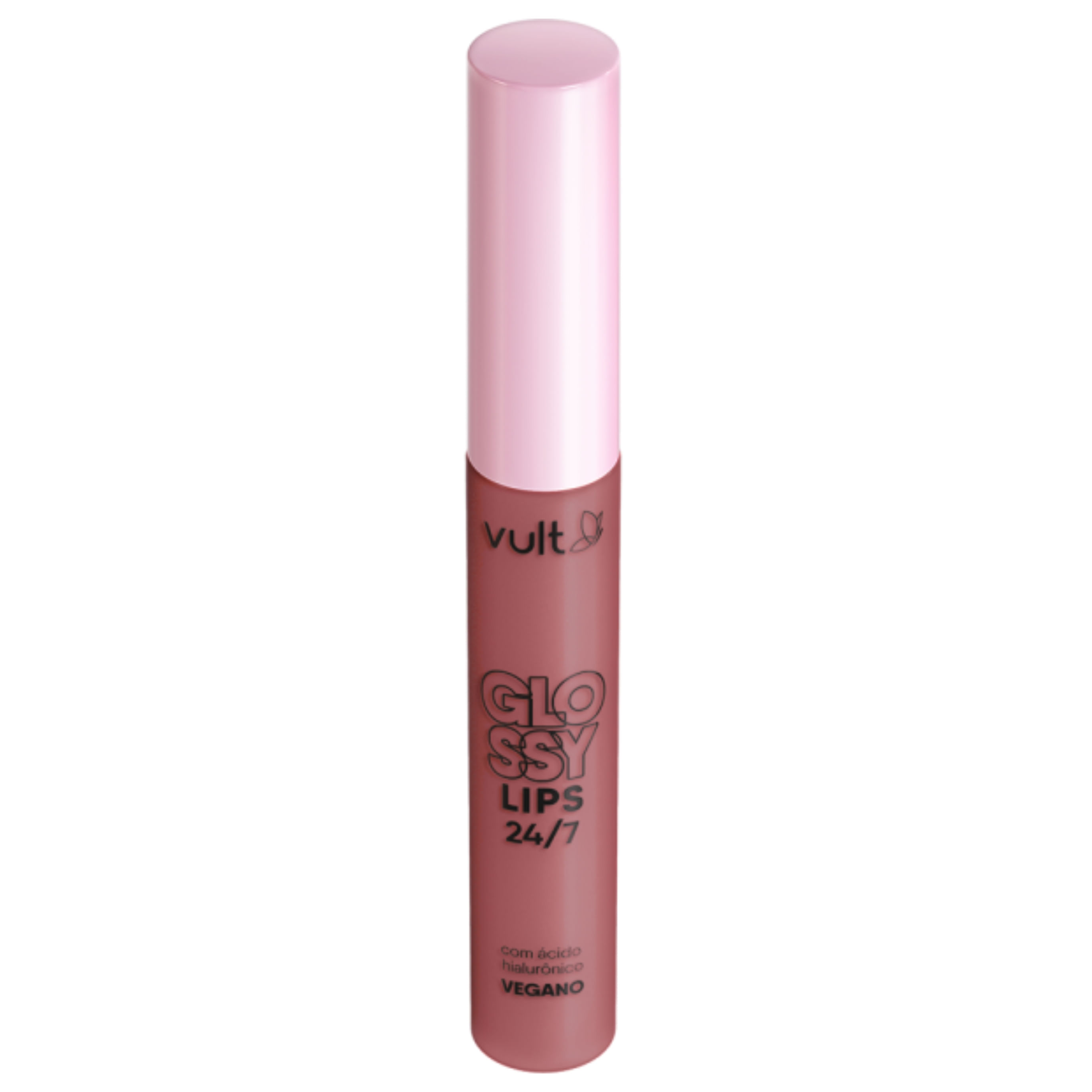 Encontraproduto.com.br - Gloss Labial 5,2ml Glossy Lips 24/7 Rosa - Vult