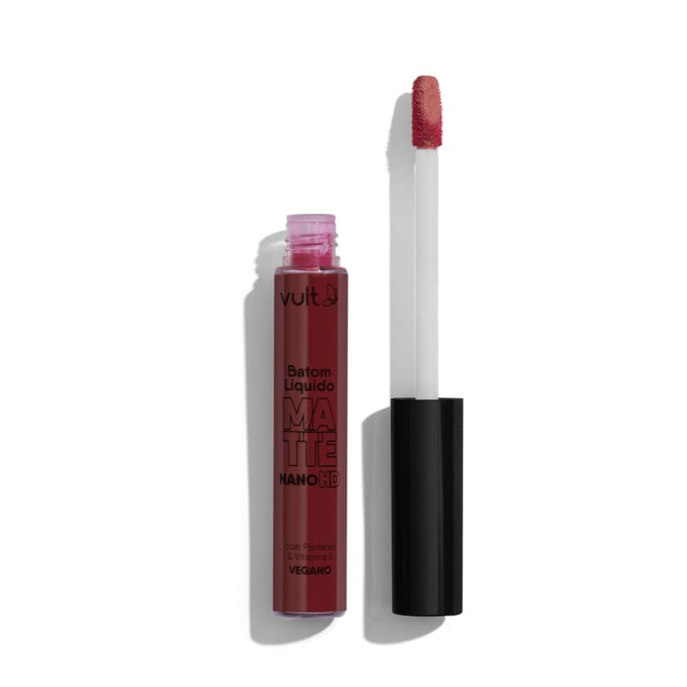 Encontraproduto.com.br - Vult Batom Liquido Matte Nano Hd Bordo 5ml