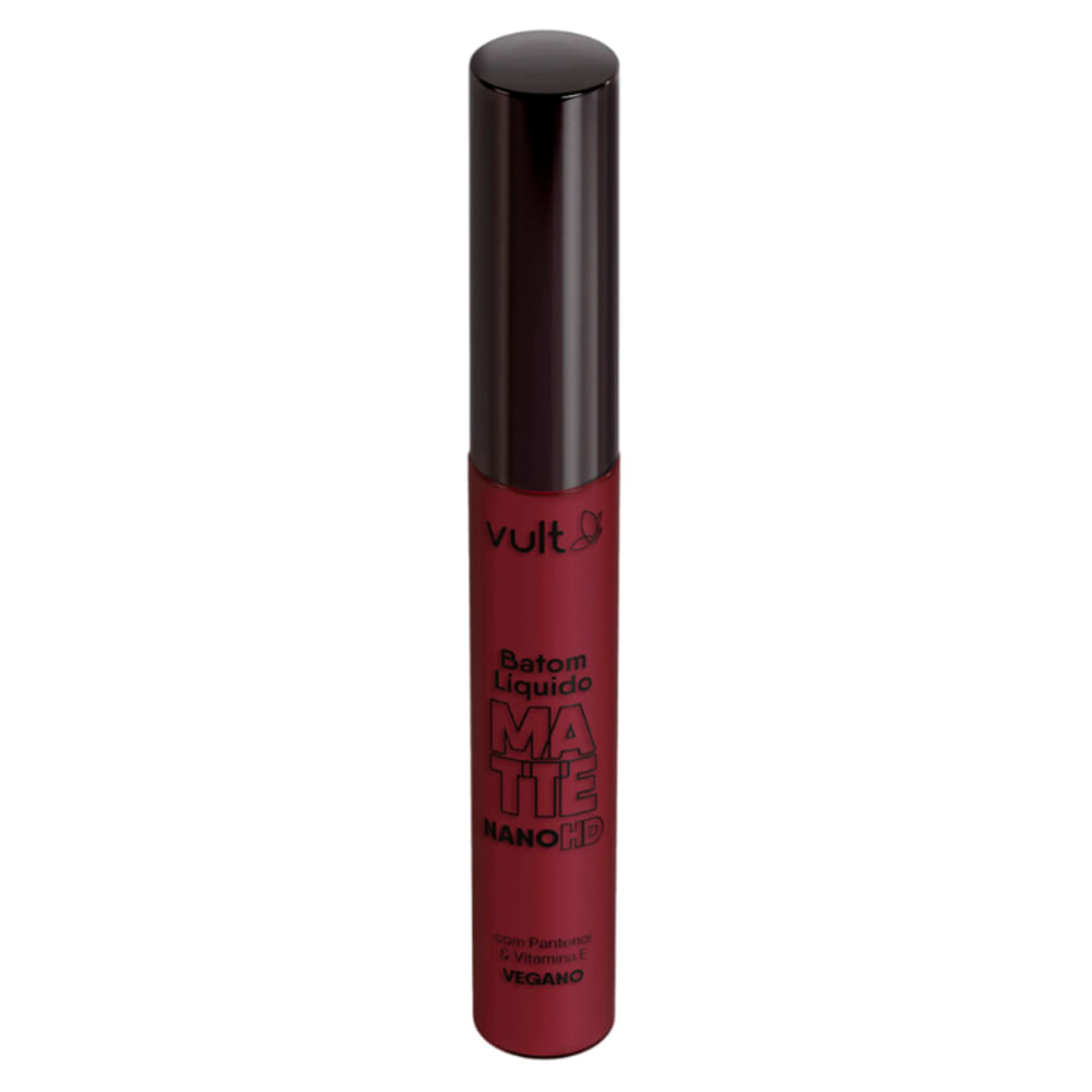 Encontraproduto.com.br - Vult Batom Liquido Matte Nano Hd Bordo 5ml
