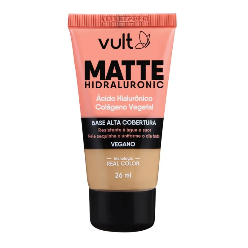 Base Líquida Vult Matte Hidraluronic Cor V270 Com 26ml