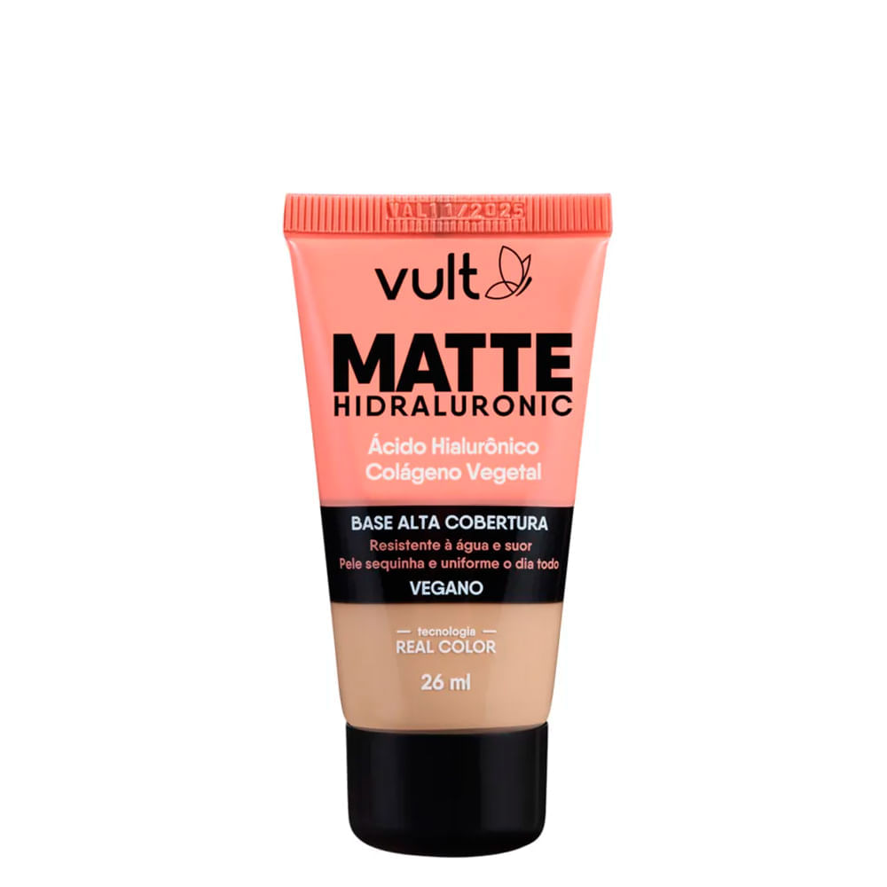 Encontraproduto.com.br - Base Facial Liquida Vult Matte Hidraluronio V2 V250 26ml