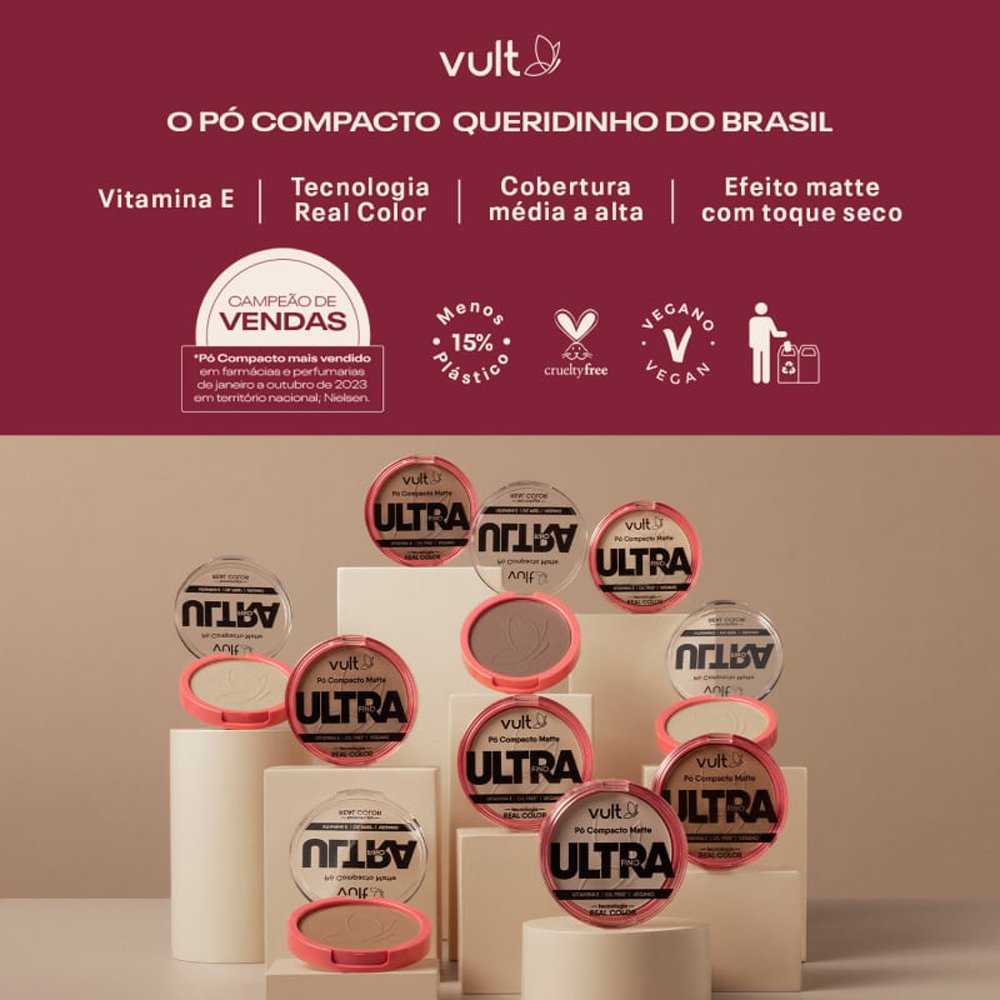 Encontraproduto.com.br - Po Compacto Ultrafino 9g V410 - Vult