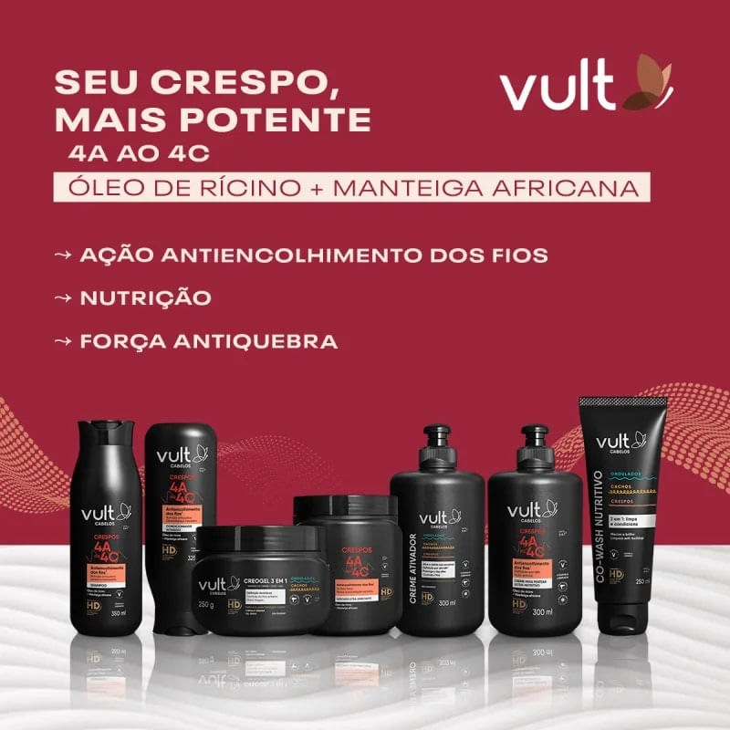 Encontraproduto.com.br - Co Wash Nutritivo 250ml Ondulados Cachos e Crespos - Vult Cabelos