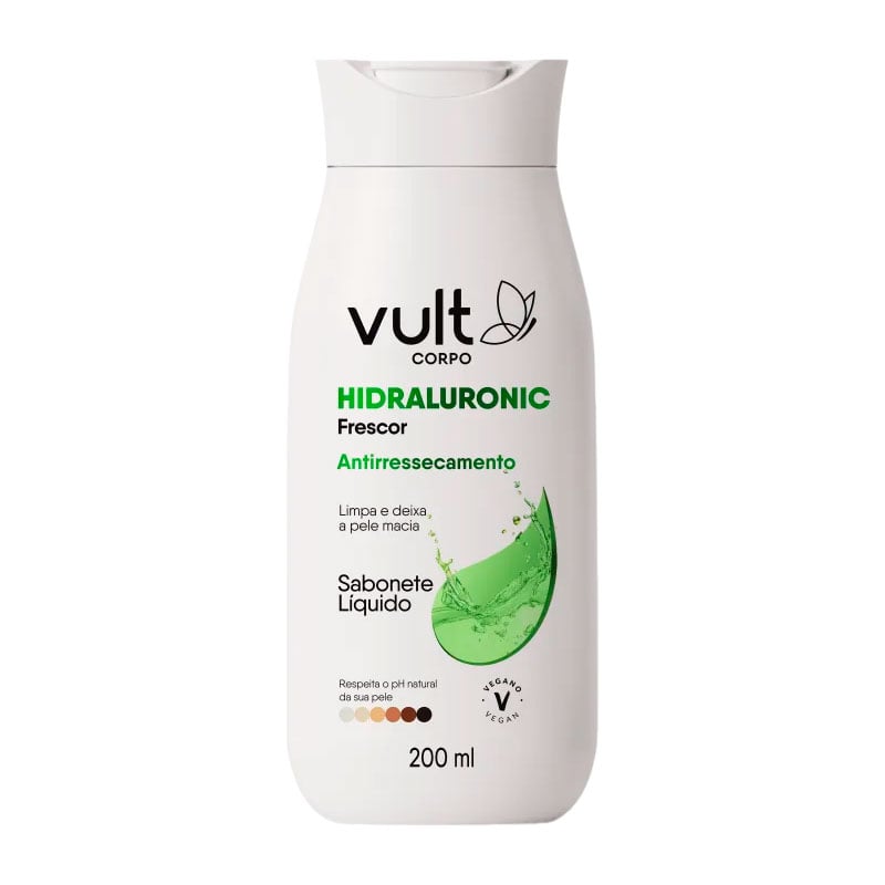 Encontraproduto.com.br - Sabonete Vult Corpo Liquido 200ml Hidraluronic Frescor