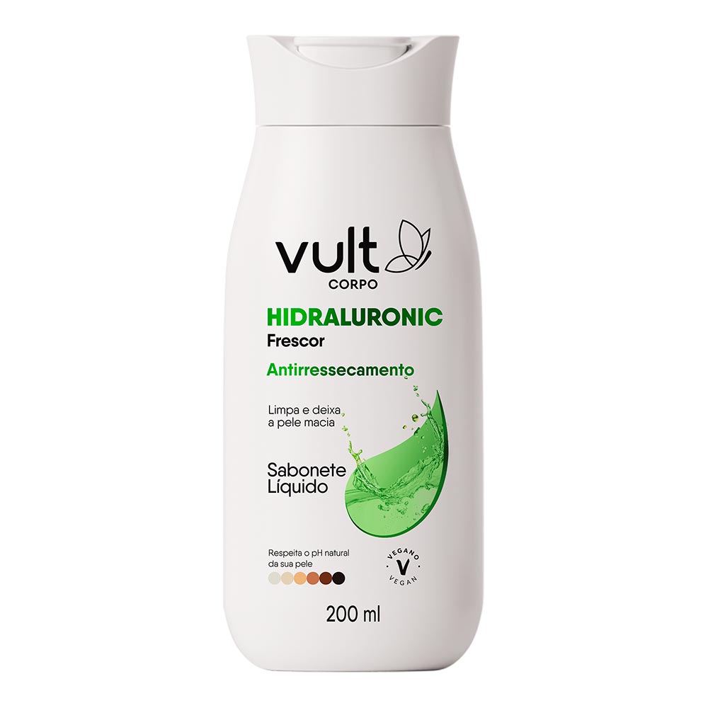 Encontraproduto.com.br - Sabonete Vult Corpo Liquido 200ml Hidraluronic Frescor