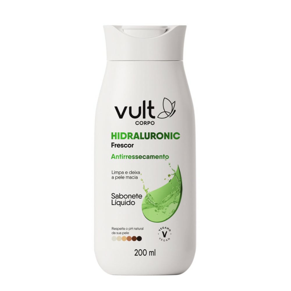 Encontraproduto.com.br - Sabonete Vult Corpo Liquido 200ml Hidraluronic Frescor