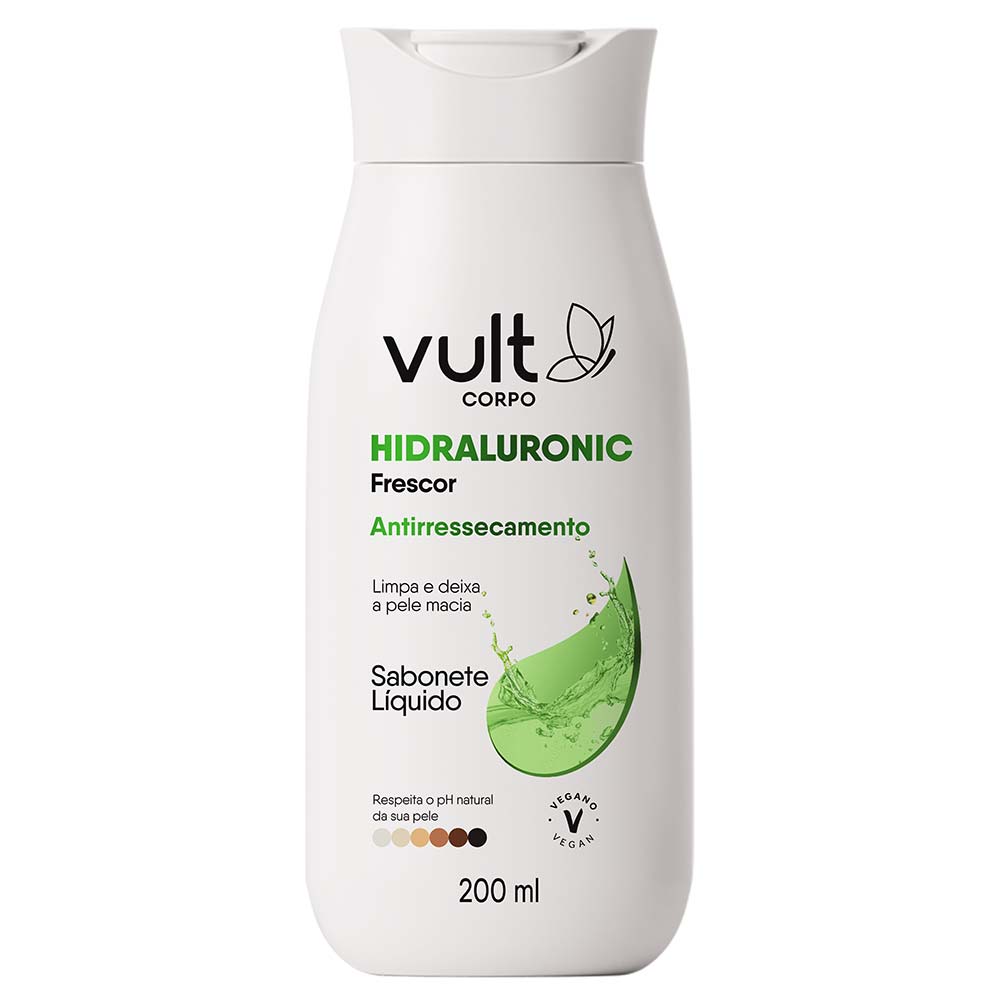 Encontraproduto.com.br - Sabonete Vult Corpo Liquido 200ml Hidraluronic Frescor
