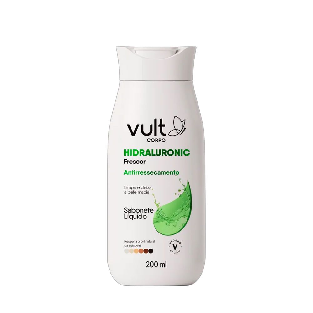 Encontraproduto.com.br - Sabonete Vult Corpo Liquido 200ml Hidraluronic Frescor