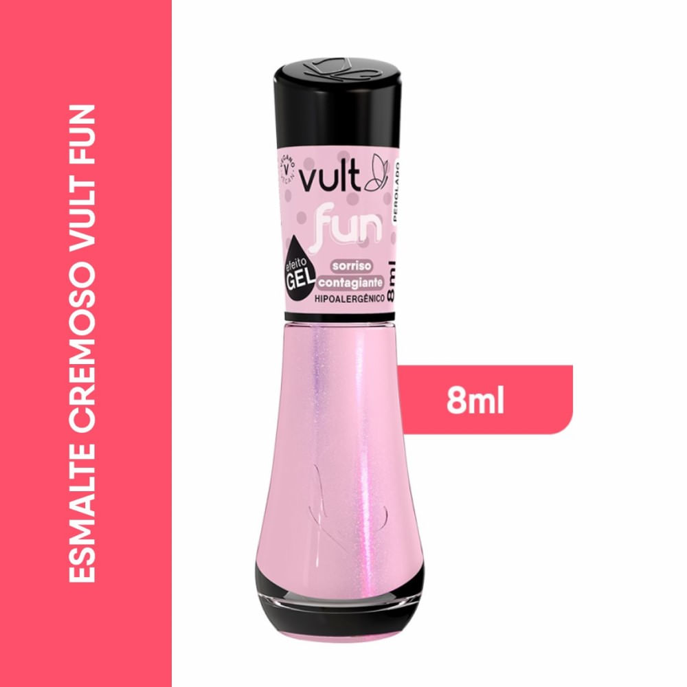 Encontraproduto.com.br - Esmalte Efeito Gel 5F Fun 8ml Sorriso Contagiante - Vult