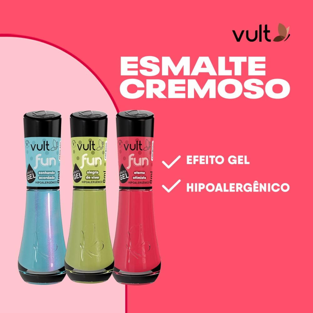 Encontraproduto.com.br - Esmalte Efeito Gel 5F Fun 8ml Sorriso Contagiante - Vult