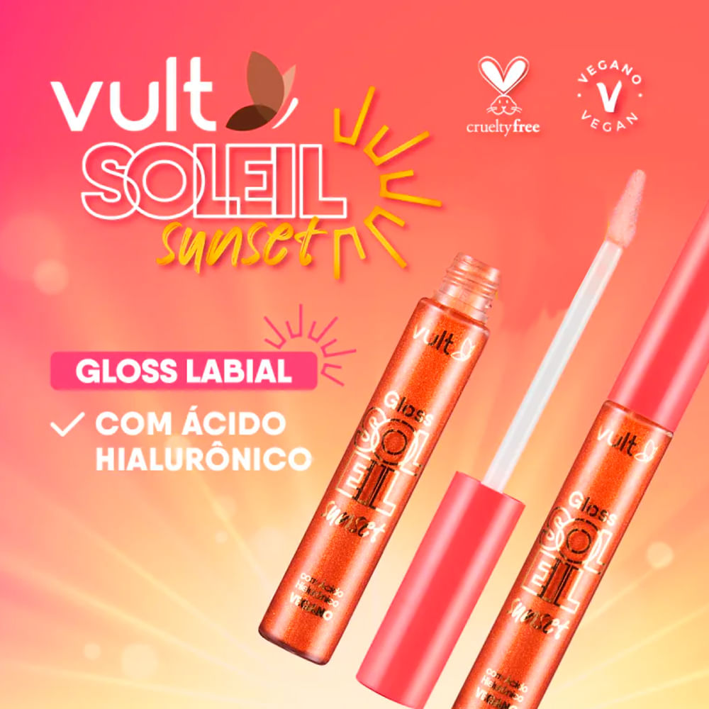 Gloss Labial Praiana Soleil Sunset Vult 5,2ml