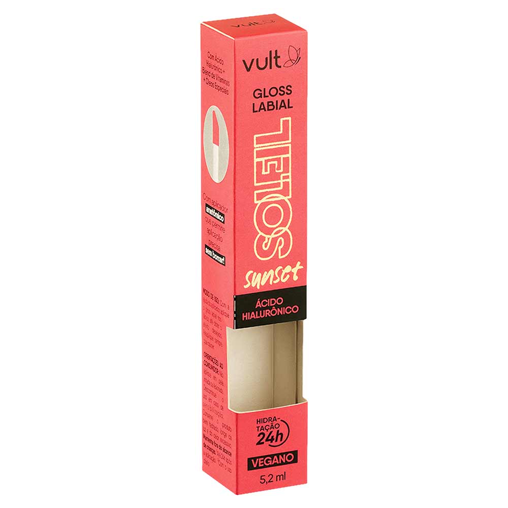 Encontraproduto.com.br - Gloss Labial Praiana Soleil Sunset Vult 5,2ml