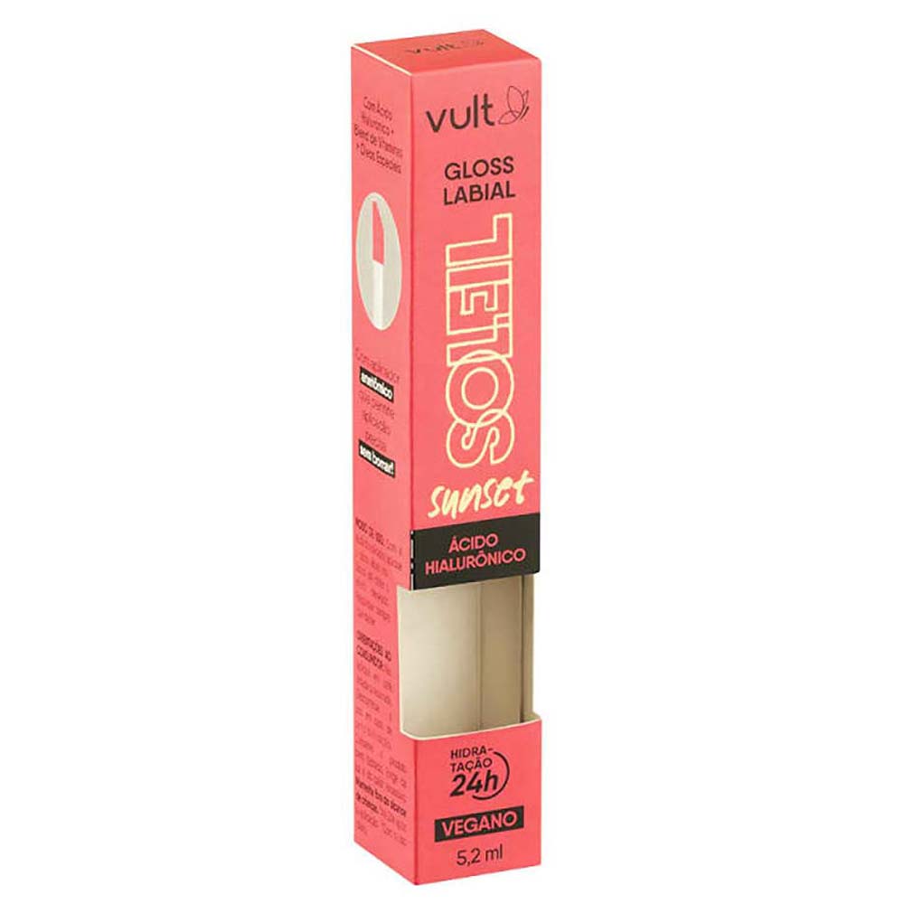 Encontraproduto.com.br - Gloss Labial Praiana Soleil Sunset Vult 5,2ml
