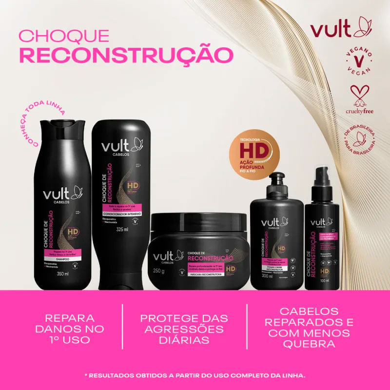 Encontraproduto.com.br - SHAMPOO VULT CHOQUE RECONSTRUCAO 350ML 19811 CAROL BEAUTY