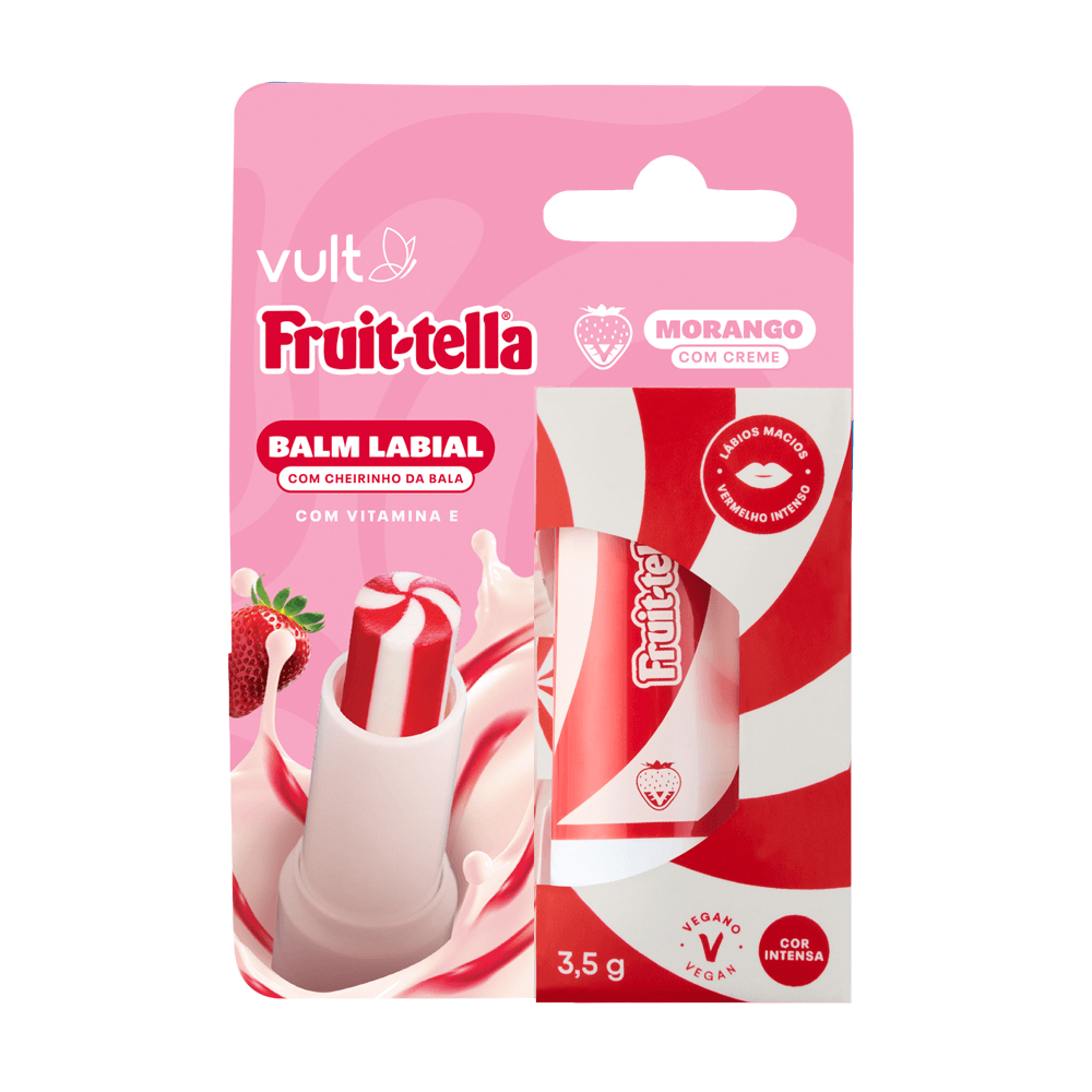 Balm Labial Vult Fruit 3,5gr Morango Com Creme