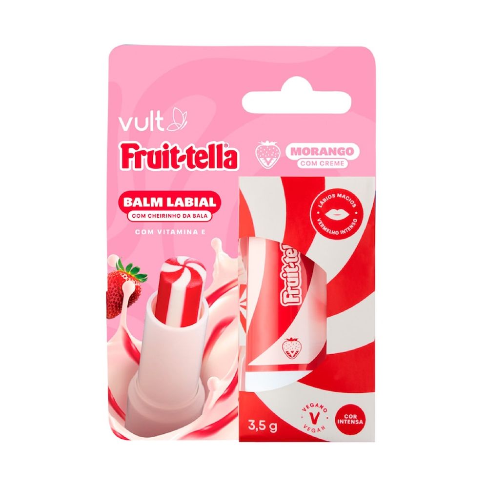 Encontraproduto.com.br - Balm Labial Vult Fruit 3,5gr Morango Com Creme