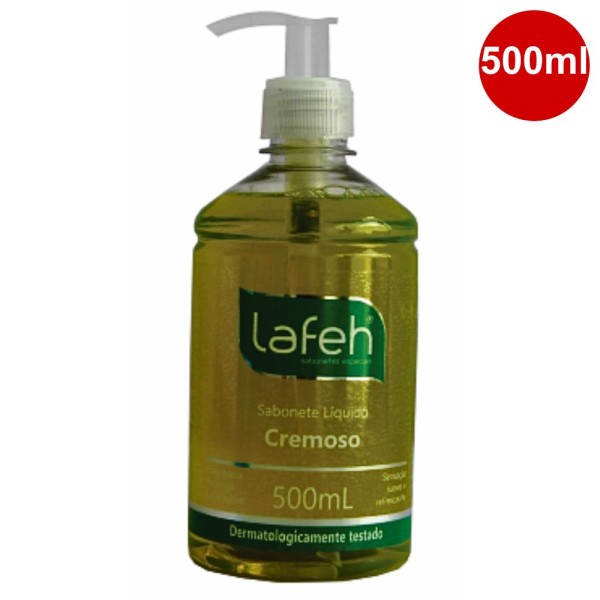 Sabonete Líquido Cremoso Maracujá e Gengibre Lafeh Frasco c/ 500ml com Válvula Pump