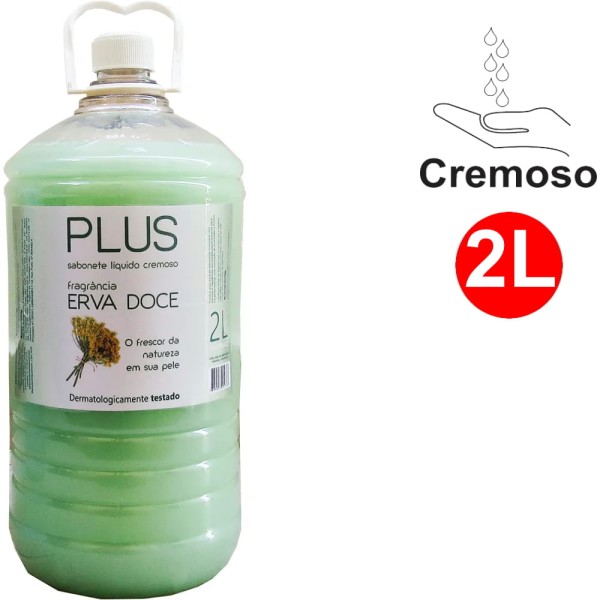 Encontraproduto.com.br - Sabonete Líquido Cremoso Erva Doce Plus Galão c/ 2 Litros