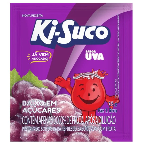 Refresco em Pó Ki-Suco Uva 15g