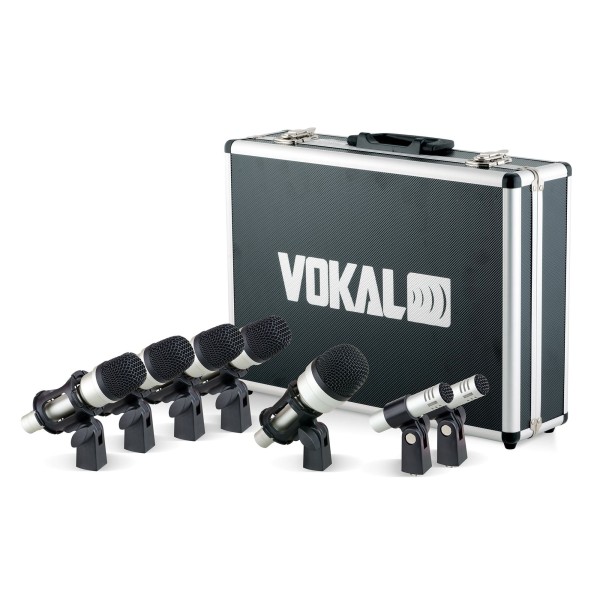 Encontraproduto.com.br - Kit De Microfone Para Bateria Com Phantom Power Vokal