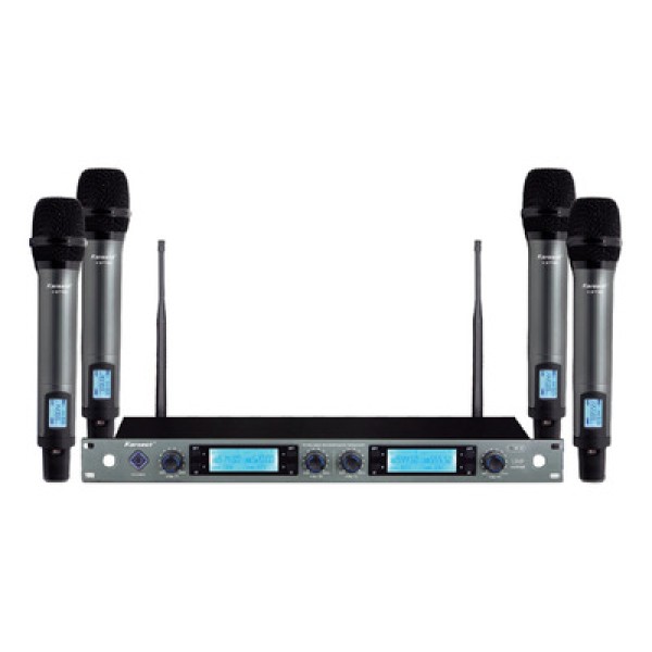 Encontraproduto.com.br - Microfone sem Fio Duplo Mão + Headset KRD-200DMH - Karsect