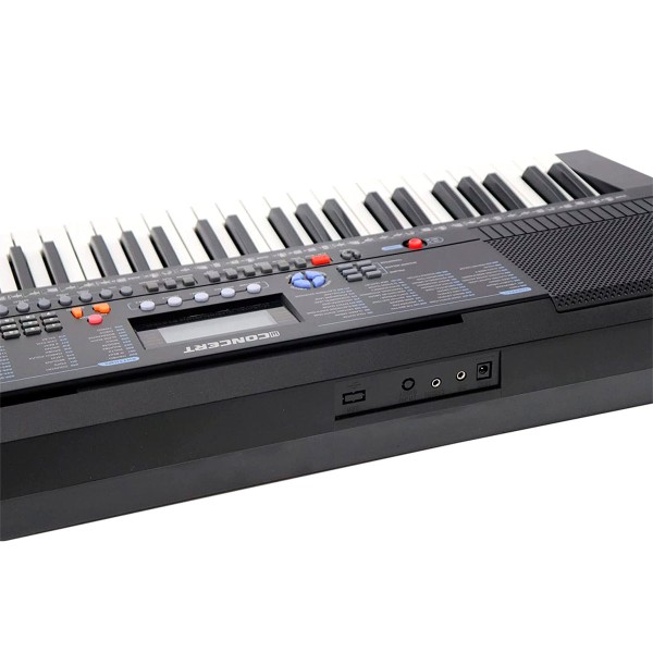 Encontraproduto.com.br - Teclado Iniciante Concert 5/8 61 Teclas Preto C-300