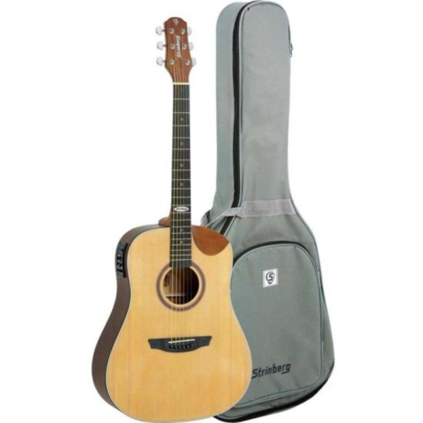 Encontraproduto.com.br - Violão Eletroacústico Strinberg Sd201hc Folk Aço Natural Satin [f002]