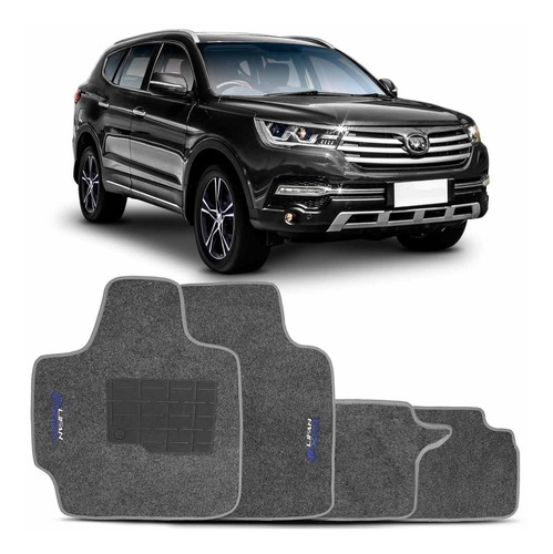 Jogo Tapete Lifan X80 2018 2019 Carpete Logo Bordado 4 Peças