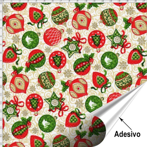 Tecido Adesivo para Patchwork - Natal 042 (45x70)