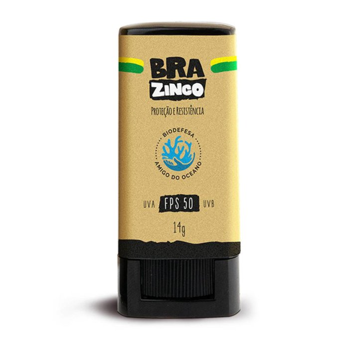 Protetor Solar Facial Brazinco Fps 50 Bege Original Bastão 14g