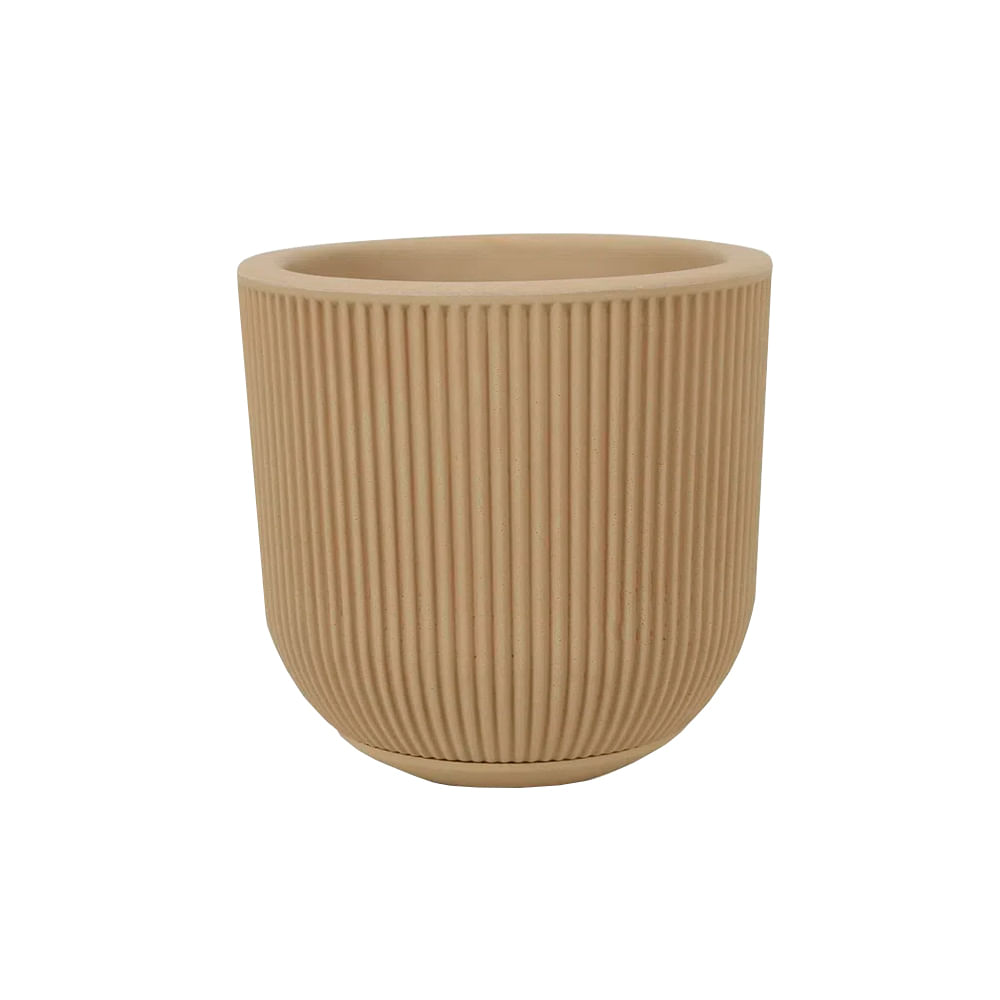 Vaso para Plantas Redondo em Polietileno SP27 Bege 29X29CM - R.0980.037.037.02 - Vasart