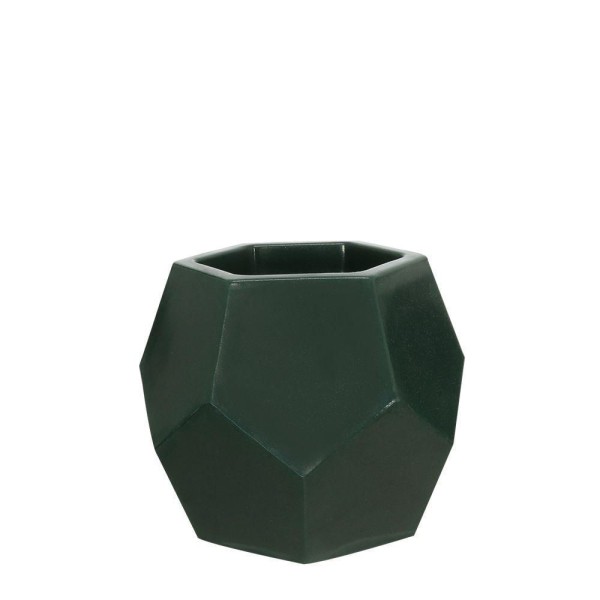 Encontraproduto.com.br - Vaso Geo 12 Faces 17 X 23 Cm Cor 33 - Antique Verde