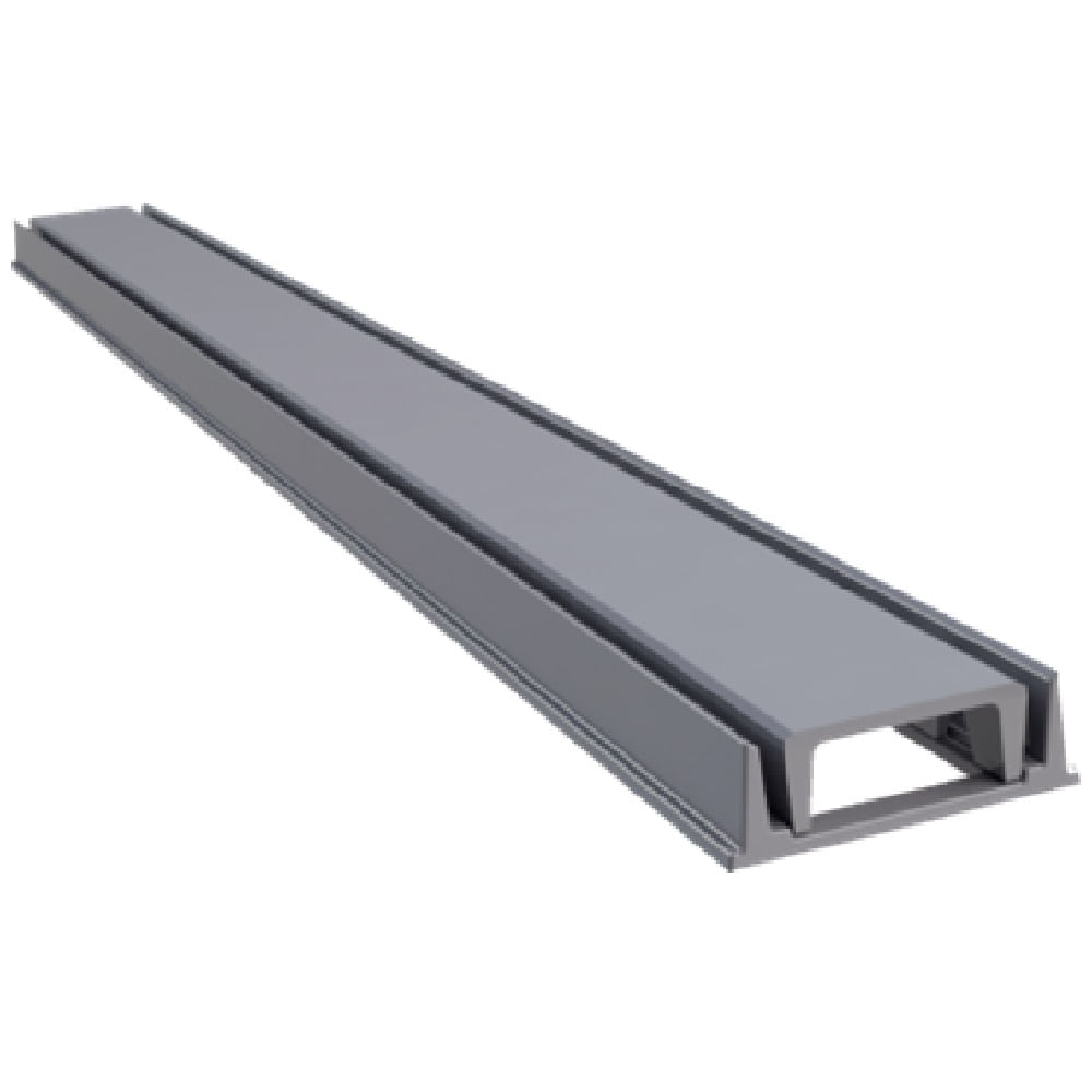 Encontraproduto.com.br - Grelha Invisível Lisa GDA 08x100 com Caixilho Cinza Martelado