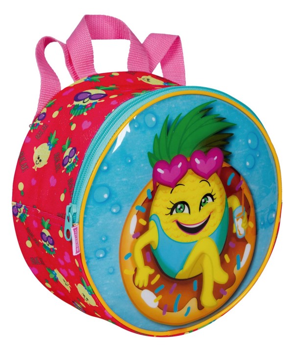 Encontraproduto.com.br - Lancheira Infantil Pequena 2 em 1 Sestini 20Y Abacaxi Colorido SESTINI