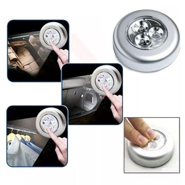 Encontraproduto.com.br - Luminaria de Toque 3 Leds Multiuso