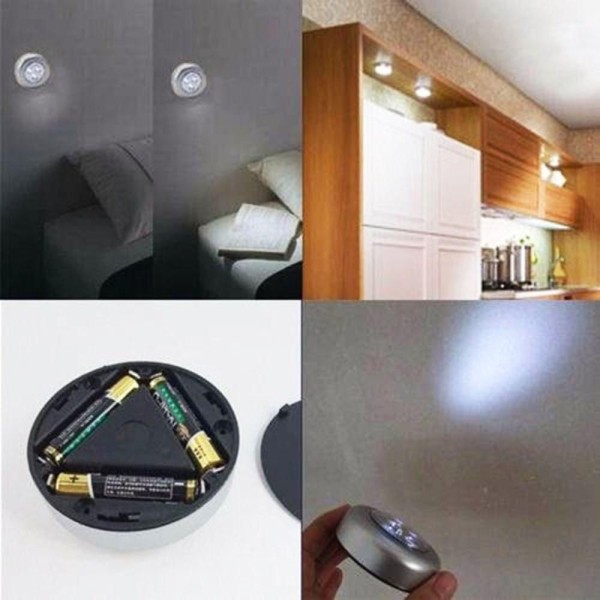 Encontraproduto.com.br - Luminaria de Toque 3 Leds Multiuso