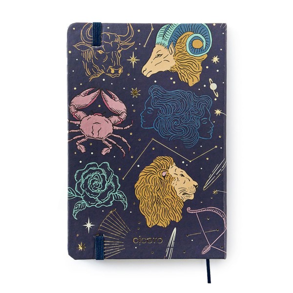 Encontraproduto.com.br - Caderneta Pontada Astral Cartas do Zodíaco Azul 80 g/m² 14,0 x 21,0 cm com 160 Páginas Cicero