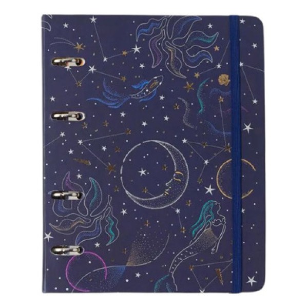 Caderno Argolado Criativo Office Astral Maré Azul 14,8 x 21 cm 80 Folhas Cicero