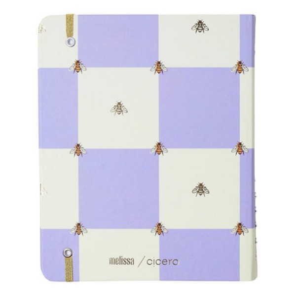 Caderno Organizador Melissa Casa das Abelhas Lilás 14,8 x 21,0 cm 80 Folhas Cicero
