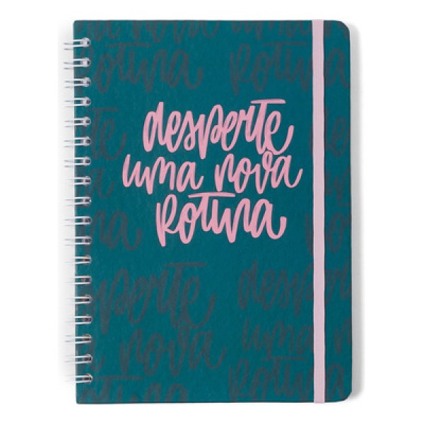 Caderno Espiral Kemily Pautado 17x24 Desperte Verde 80 fls