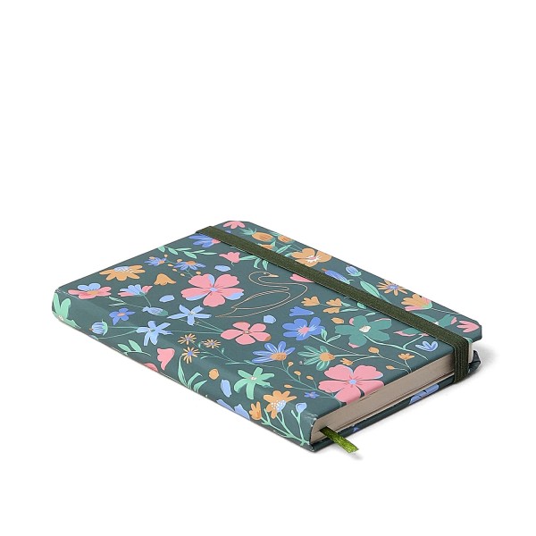 Encontraproduto.com.br - Caderneta Lagoa Sem Pauta 9x13 Cisne Floral Verde