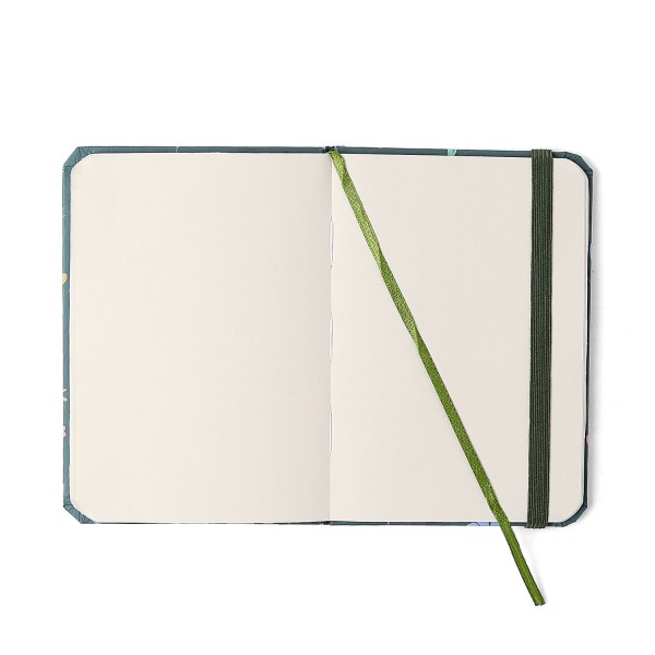 Encontraproduto.com.br - Caderneta Lagoa Sem Pauta 9x13 Cisne Floral Verde