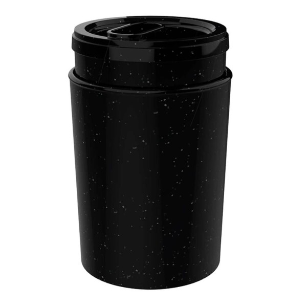 Encontraproduto.com.br - Porta Escova de Dentes Preto Basalto Stone Crippa Banheiro Pia Lavabo