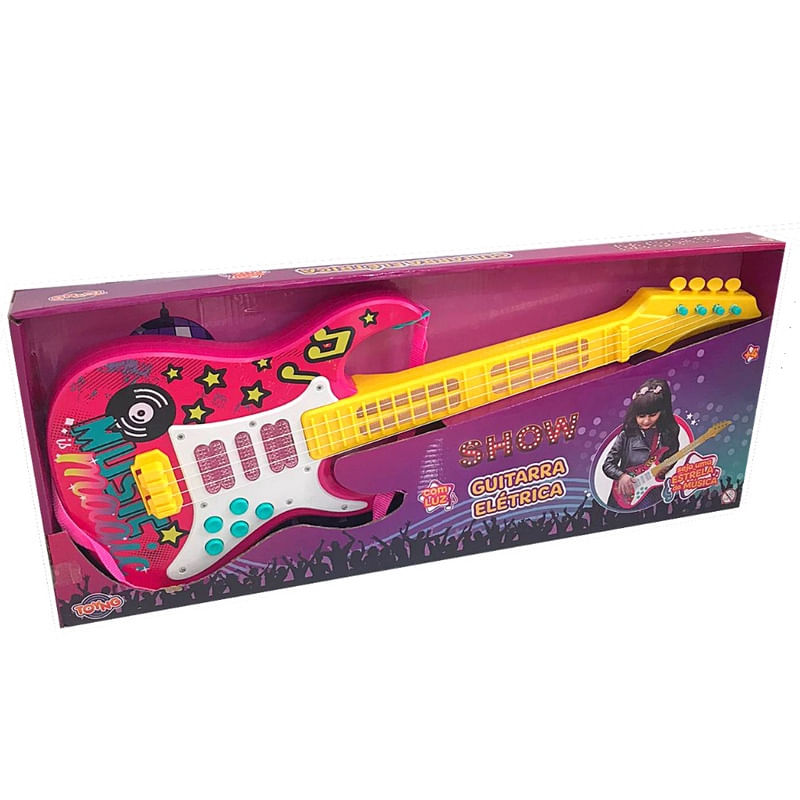 Encontraproduto.com.br - Guitarra Elétrica Deluxe com Luzes
