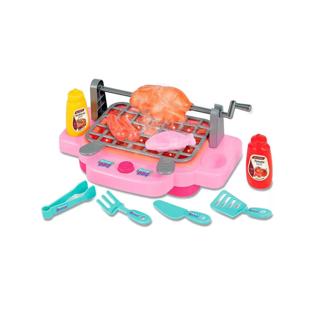 Encontraproduto.com.br - Jogo Comidinha - Churrasqueira a Pilha com Fumaça - Toyng