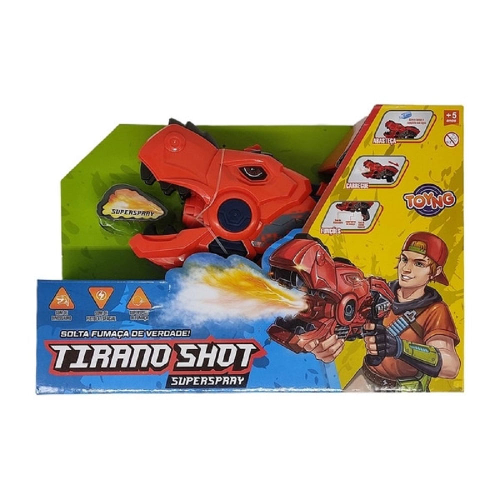 Encontraproduto.com.br - Lançador Tirano Shot com Vapor Dinossauro - Toyng