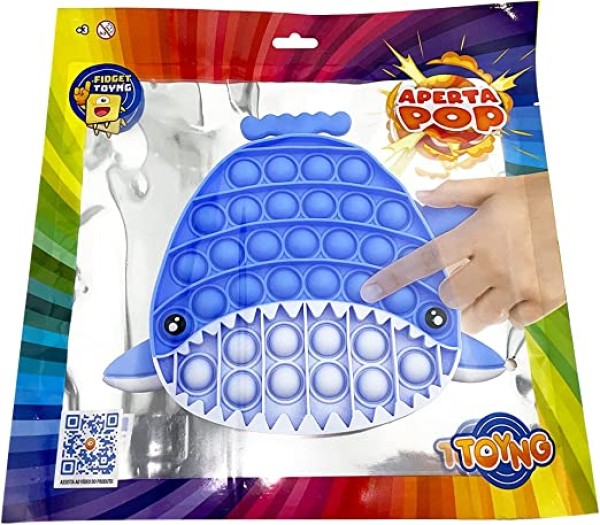 Encontraproduto.com.br - Fura Bolha Divertido Toyng Baleia - Azul