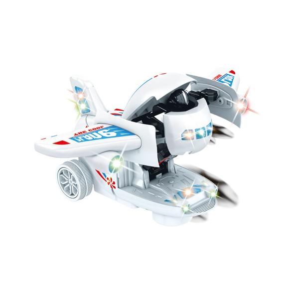 Encontraproduto.com.br - Avião Vira Robô - Toyng - Branco