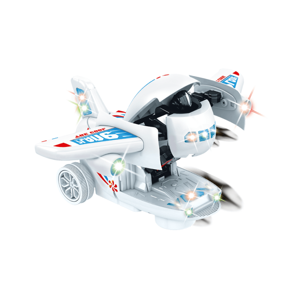 Encontraproduto.com.br - Avião Vira Robô - Toyng - Branco