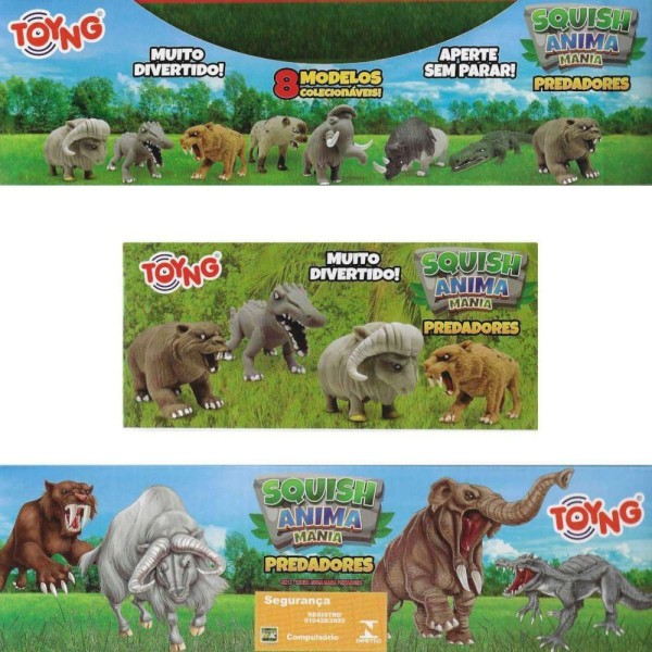 Encontraproduto.com.br - Squish Animais Predadores Macio Perfumado Aperte Sem Parar